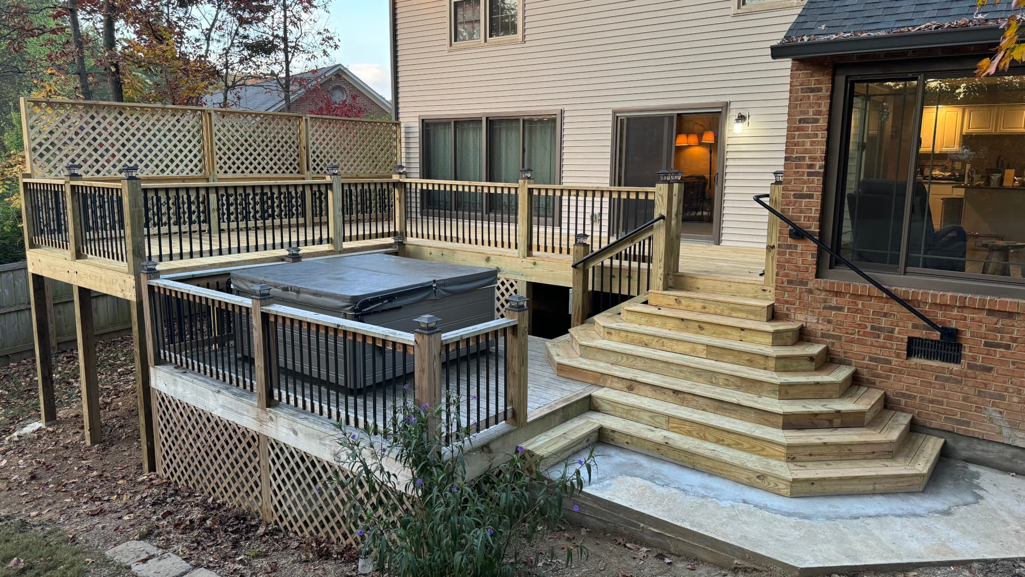 Gatesmill pressure-treated deck front view